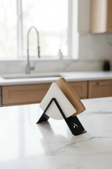 Dekoratif Metal Filtre Kahve Kağıdı Tutucu Stand & Peçetelik