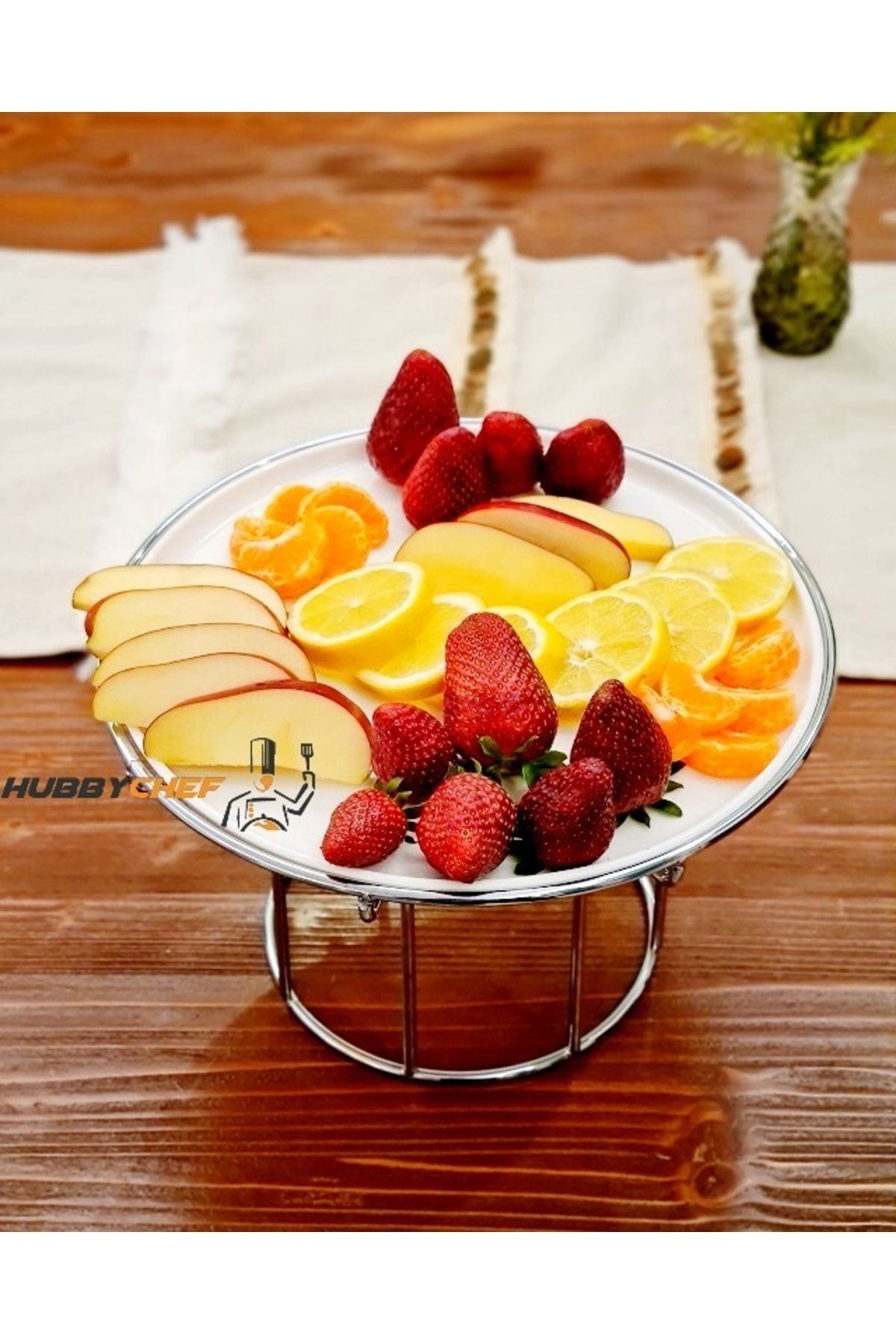 Ayaklı Porselen Sunumluk Gold Sunumluk
