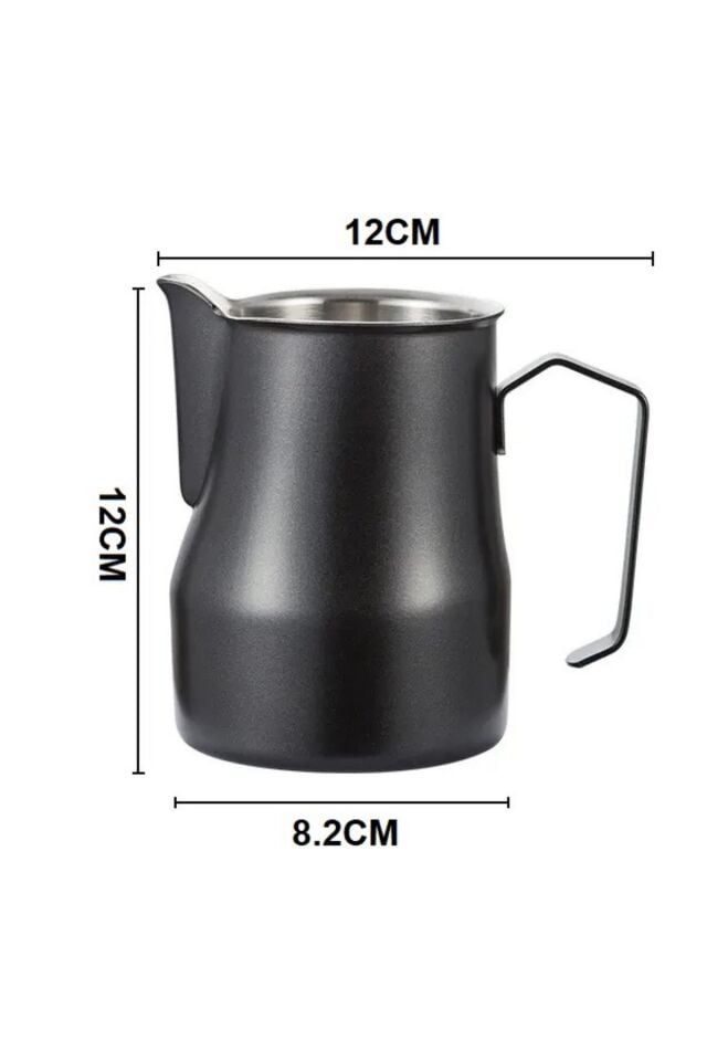 Kahve Süt Köpürtme Potu - Pitcher 500 ml Siyah