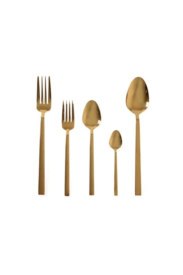 Gold Çatal Kaşık Takımı Seti 30 Parça Gold