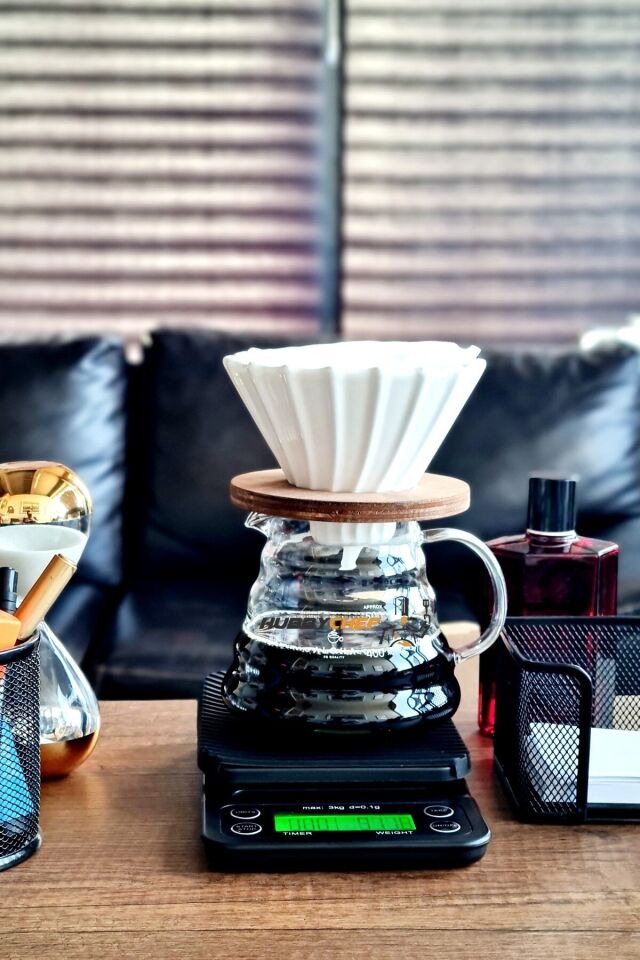 Kahve Demleme Seti Dripper Kahve Terazisi 3 kg 0.1 gr 1
