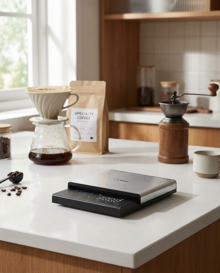 Profesyonel Zaman Ayarlı Kahve Mutfak Terazisi